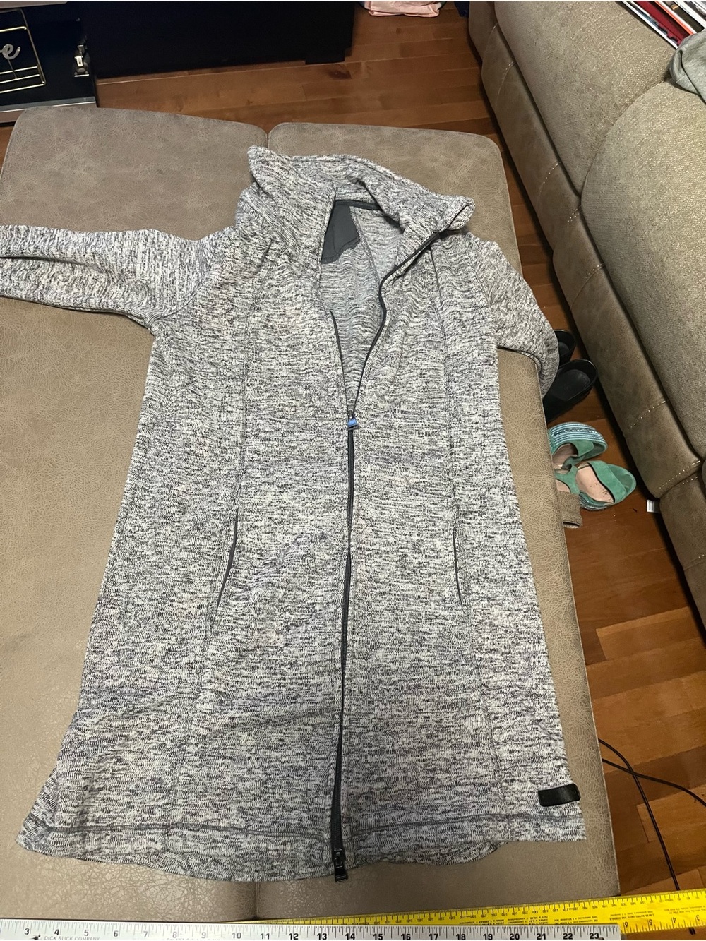 Calvin Klein Classic  Longline Jacket - Gray